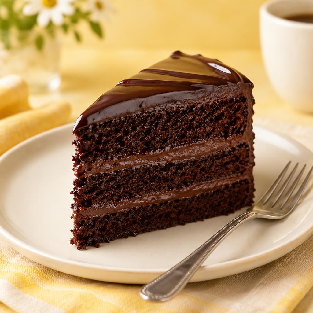 Chocolate Fudge Cake Slice